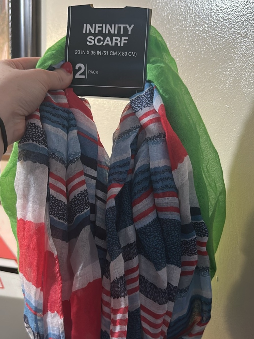 Infinity scarves set American colored